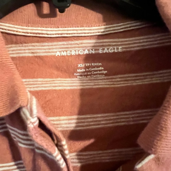 AE Cropped Striped Polo Shirt - Picture 4 of 5
